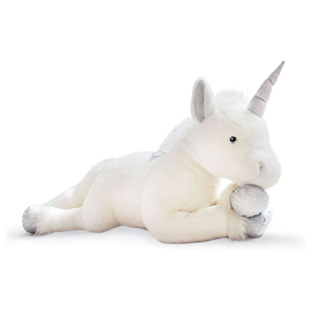 Peluches - LICORNE ALLONGEE 100 cm - HISTOIRE D'OURS
