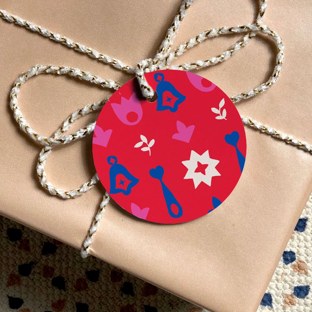 Guirlandes et boules de Noël - Étiquettes Cadeaux de Noël - Lot de 8 - Noël au chalet - COMMON MODERN