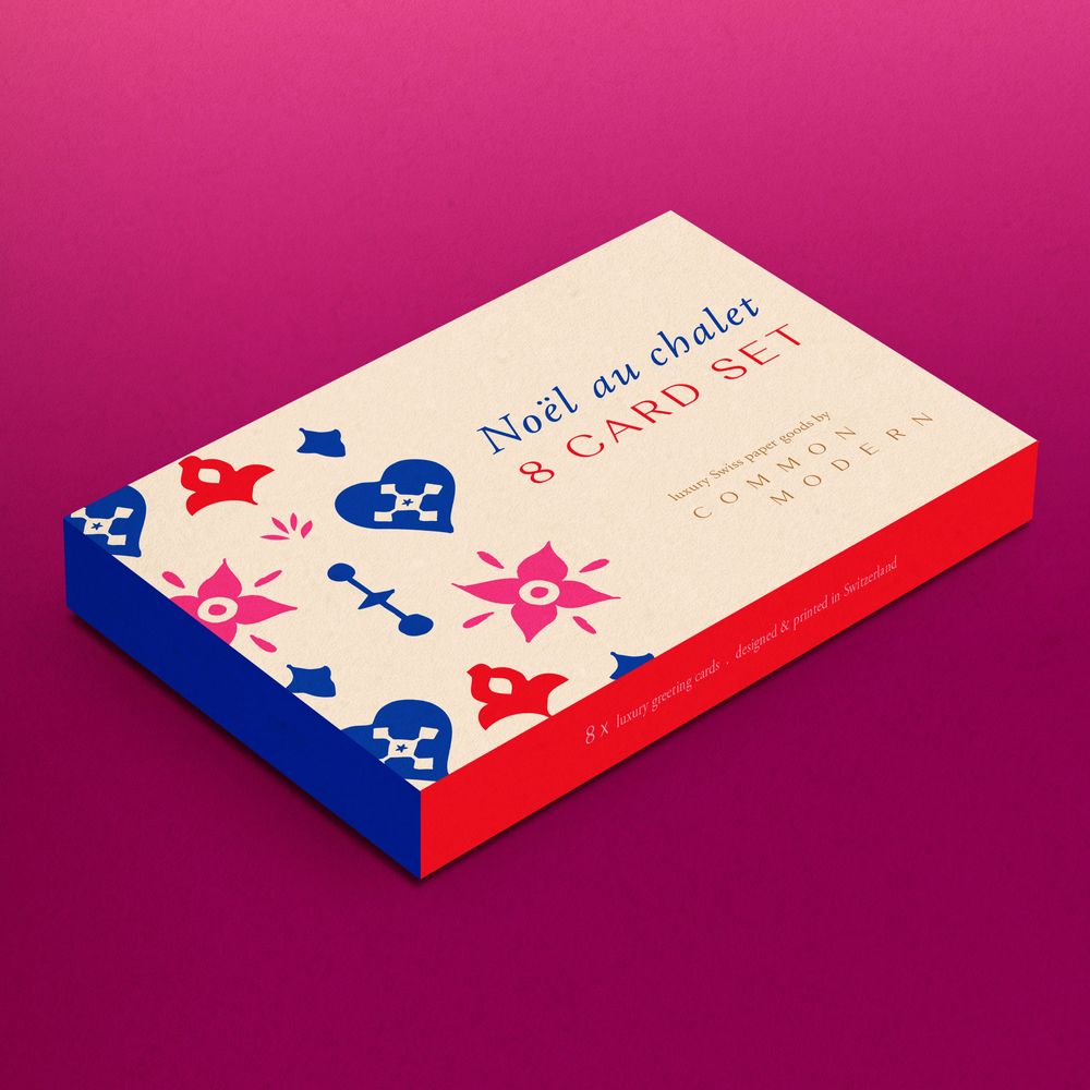 Card shop - Christmas Cards - Boxed set of 8 cards - Noël au chalet - COMMON MODERN