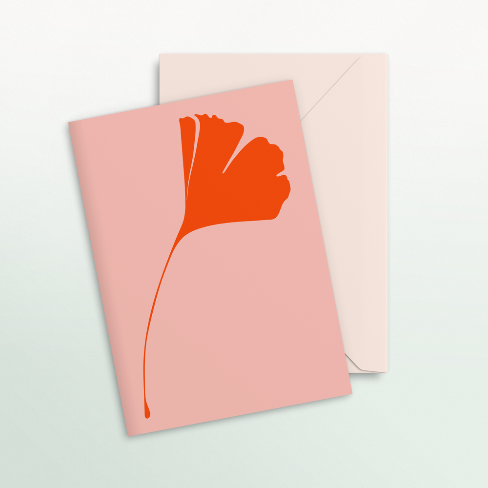 Carterie - Cartes de vœux - Coffret de 6 - Ginkgo Pop - COMMON MODERN