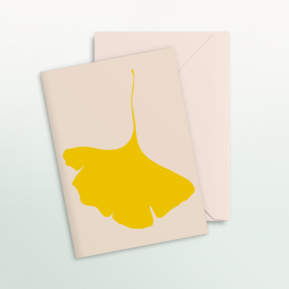 Carterie - Cartes de vœux - Coffret de 6 - Ginkgo Pop - COMMON MODERN