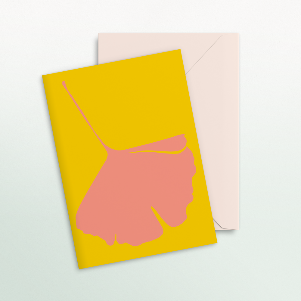 Carterie - Cartes de vœux - Coffret de 6 - Ginkgo Pop - COMMON MODERN