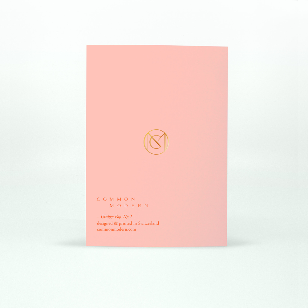 Carterie - Cartes de vœux - Coffret de 6 - Ginkgo Pop - COMMON MODERN