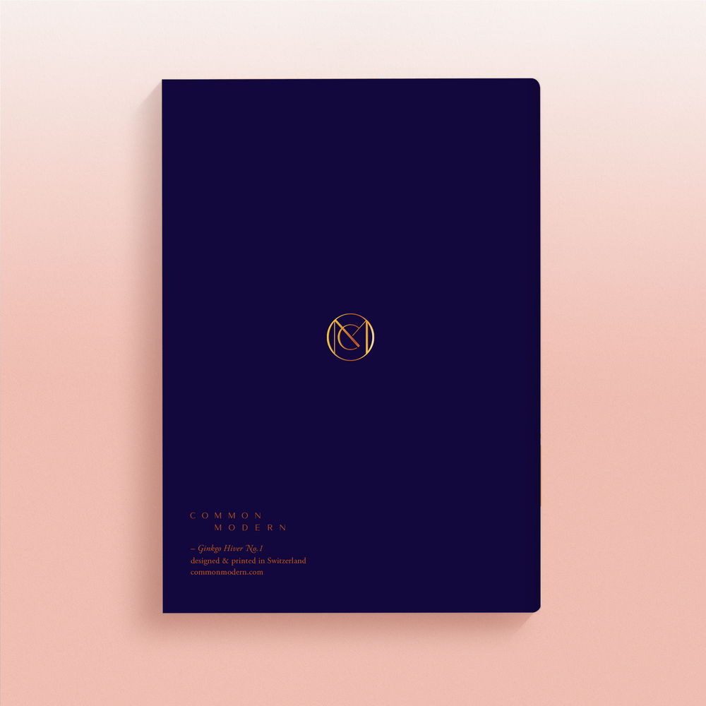 Gifts - A5 Notebooks - Set of 3 - Ginkgo Hiver - COMMON MODERN
