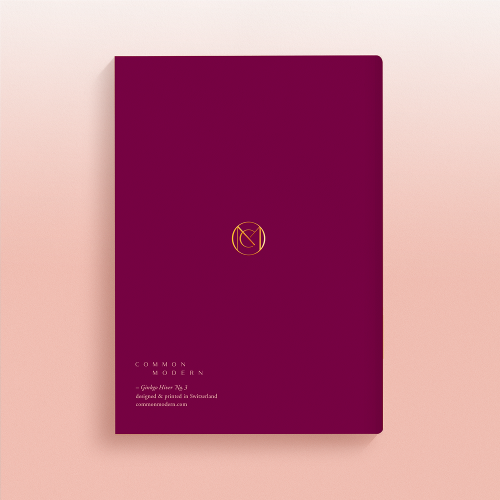 Gifts - A5 Notebooks - Set of 3 - Ginkgo Hiver - COMMON MODERN