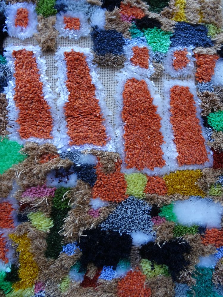 Rugs - Day in the village (wall rug – 220)             - SARA PEREIRA ATELIER