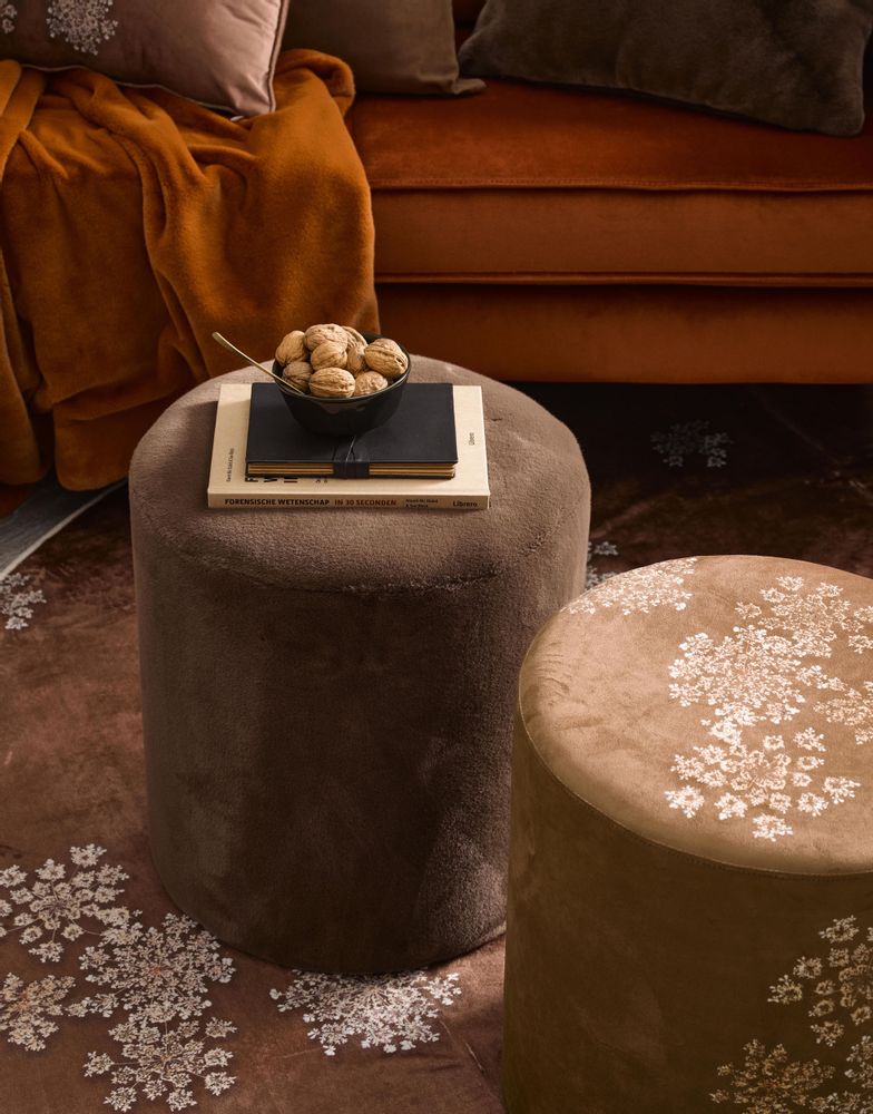 Repose-pieds - ESSENZA Lauren pouf cannelle - ESSENZA