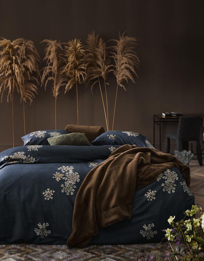 Linge de lit - Housse de couette ESSENZA Lauren bleu indigo - ESSENZA