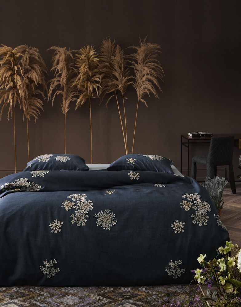 Linge de lit - Housse de couette ESSENZA Lauren bleu indigo - ESSENZA