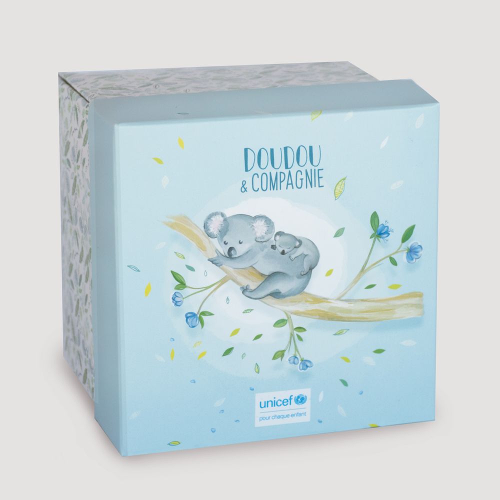 Soft toy - UNICEF - Doll with dummy holder - koala - DOUDOU ET COMPAGNIE
