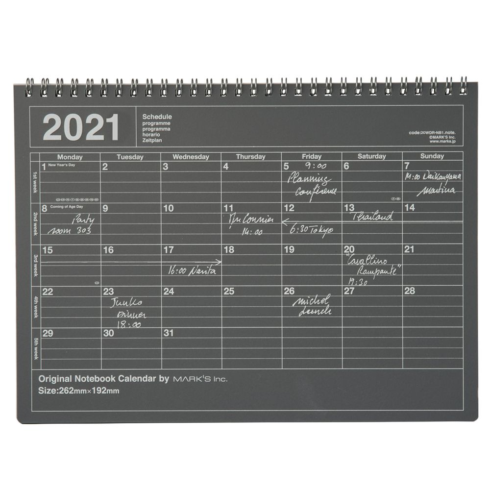 Stationery - NOTEBOOK CALENDAR - MARK'S EUROPE