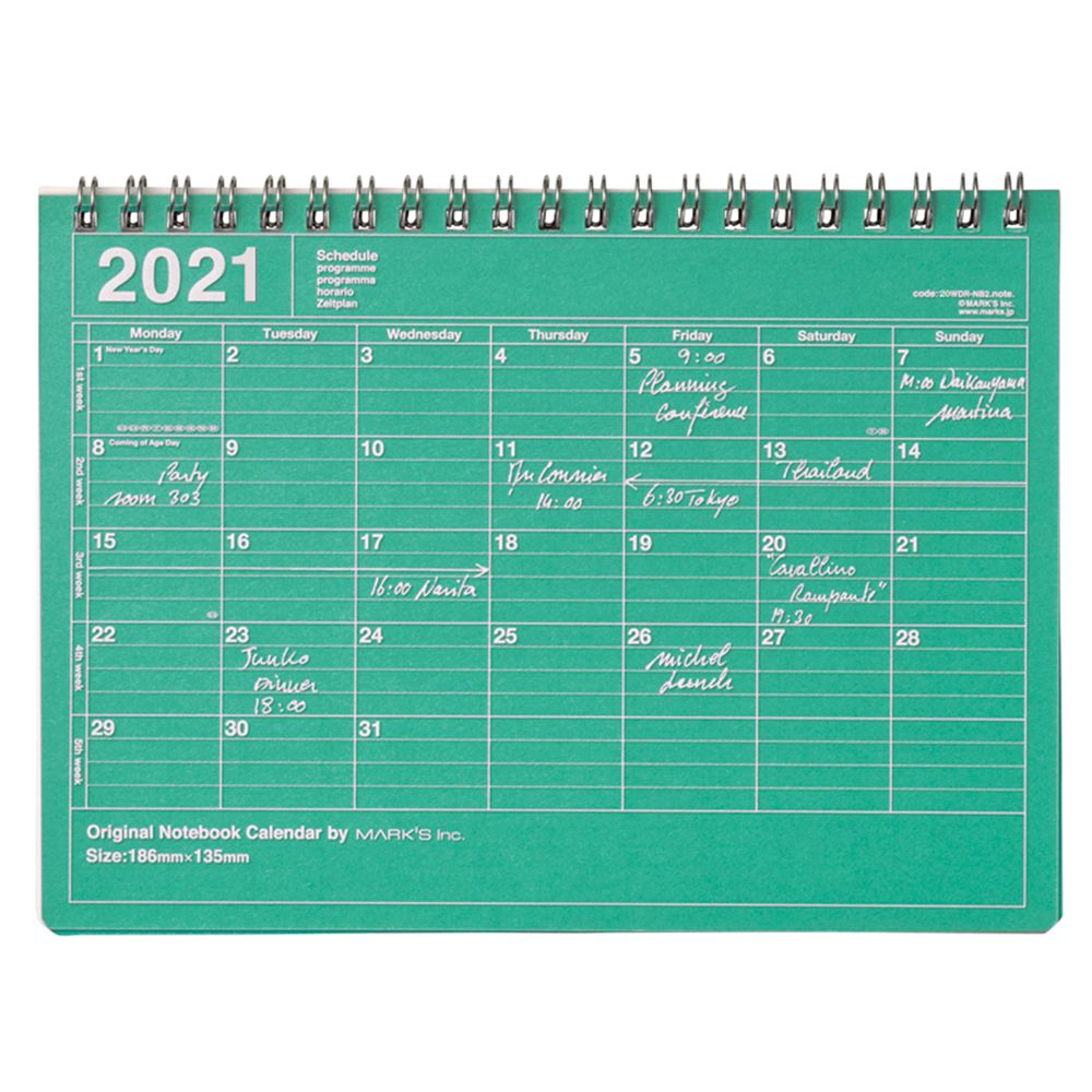 Stationery - NOTEBOOK CALENDAR - MARK'S EUROPE