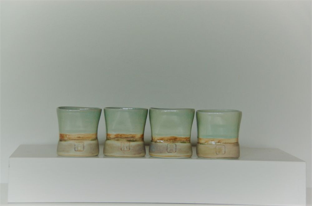 Tasses et mugs - Tasse à café carrée en porcelaine. - BLEU TERRE