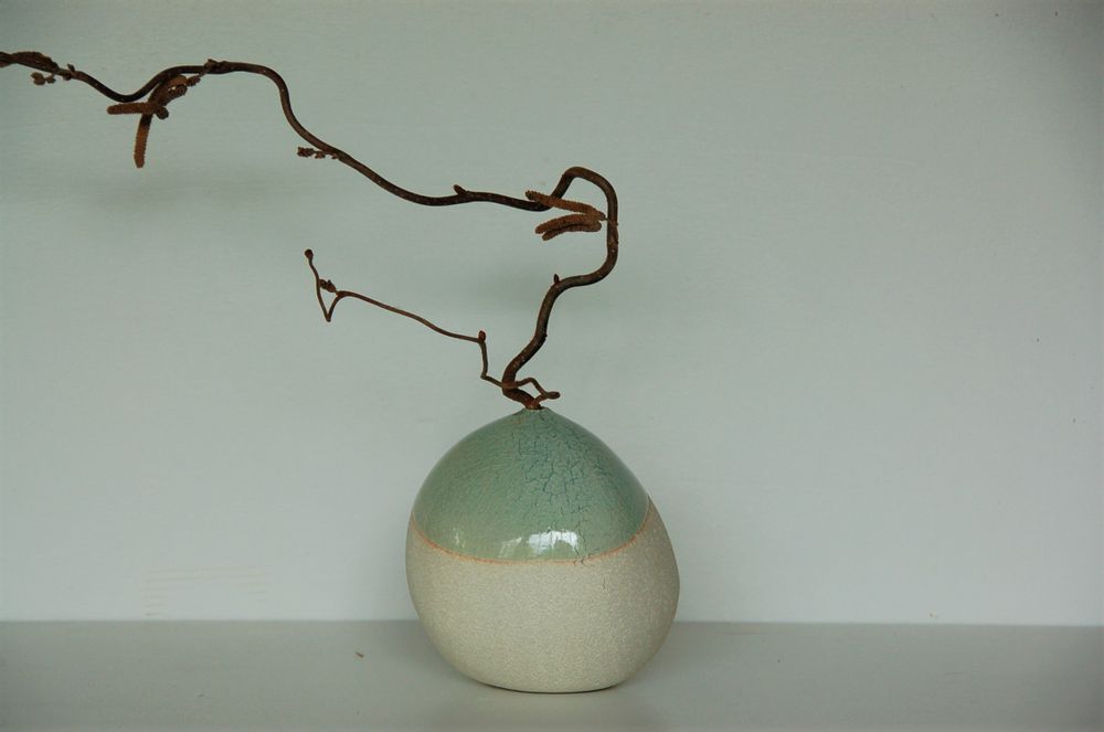 Vases - Galet - Soliflore en porcelaine - BLEU TERRE