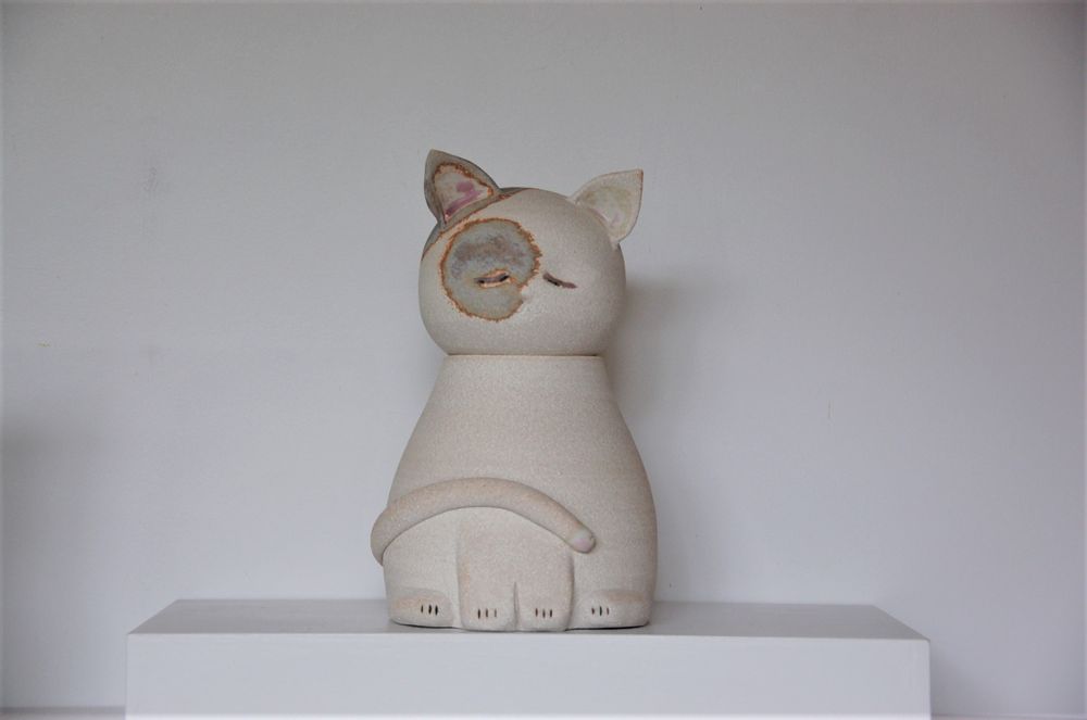 Céramique - Bouddha animaux - BLEU TERRE