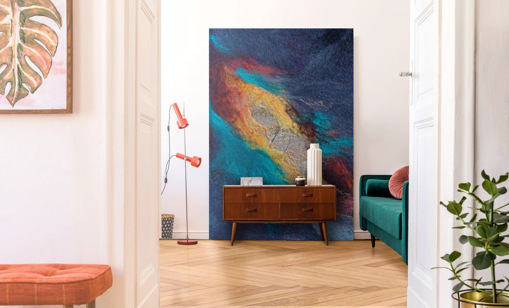 Tissus d'ameublement - Green Line-Tableau Textile. - OOLMOO