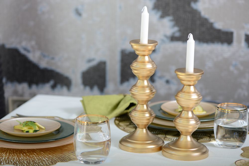 Decorative objects - GOLDEN CANDLE HOLDER  - AULICA PROM ORF DIFFUSION