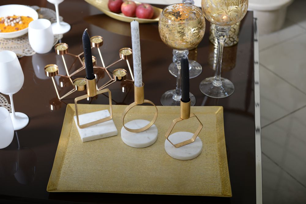 Decorative objects - GOLDEN CANDLE HOLDER  - AULICA PROM ORF DIFFUSION