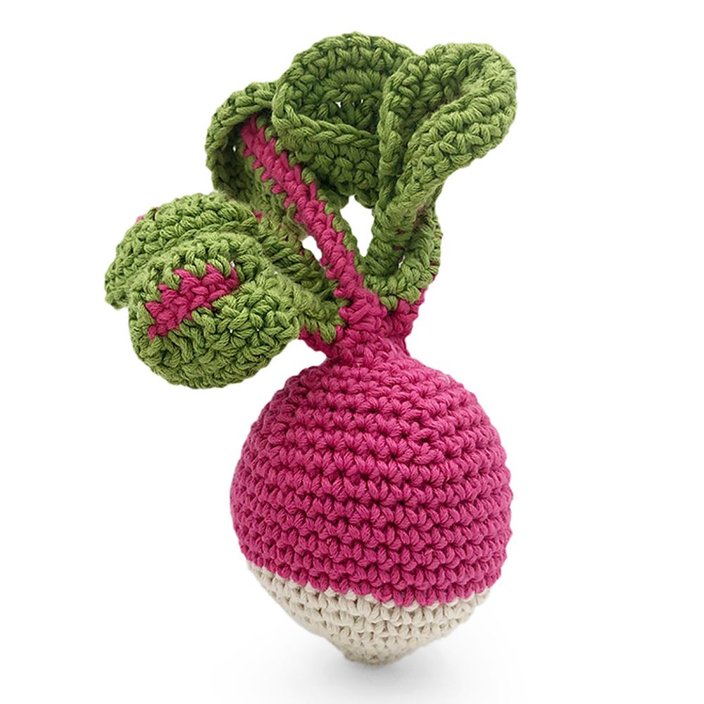 Accessoires pour puériculture - LE RADIS - HOCHET POUR BÉBÉ EN COTON BIO - MYUM - THE VEGGY TOYS