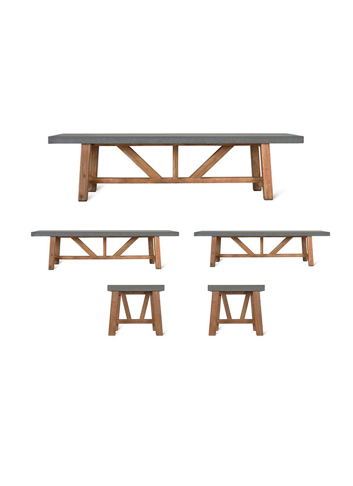 Tables Salle à Manger - Chilson Ensemble table et banc grand - GARDEN TRADING