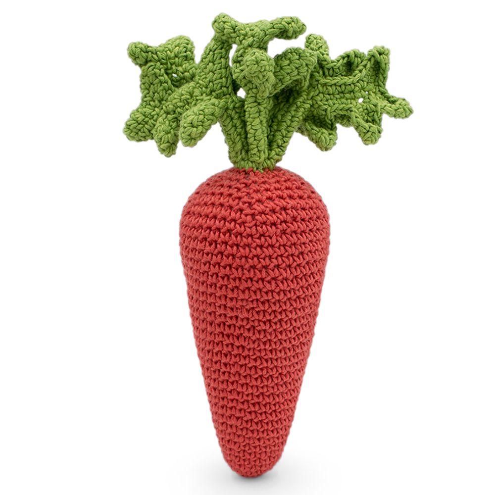 Jouets enfants - LA CAROTTE - HOCHET POUR BÉBÉ EN COTON BIO - MYUM - THE VEGGY TOYS
