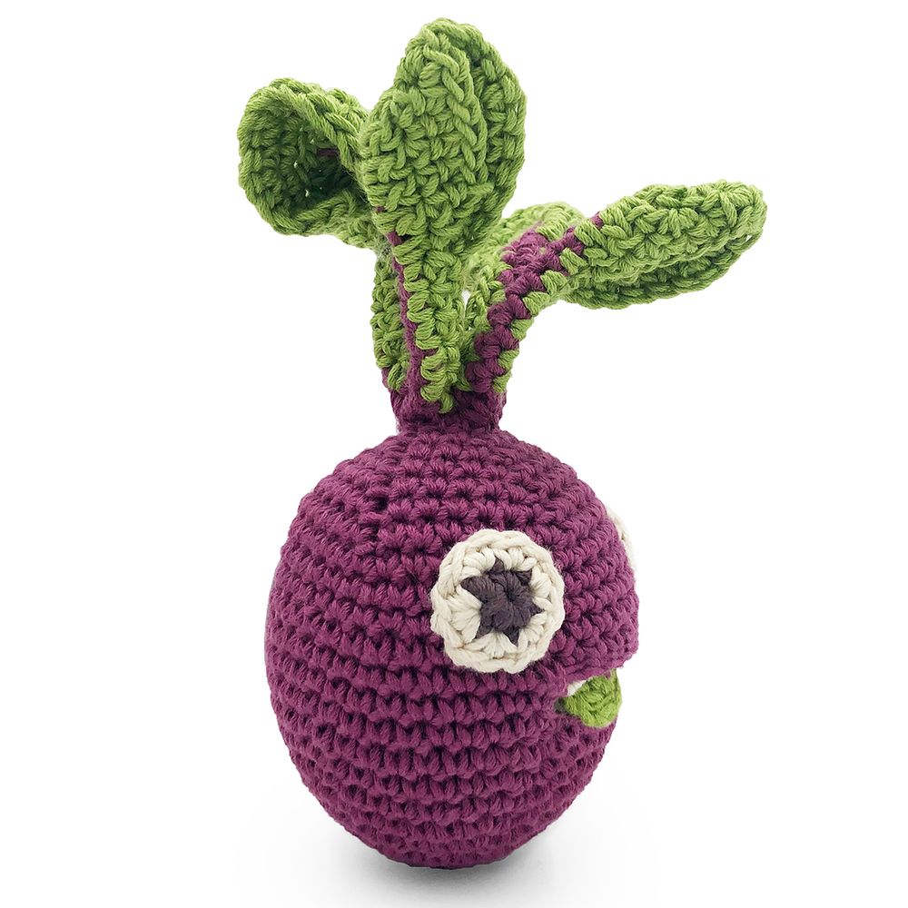 Jouets enfants - BETTY LA MINI BETTERAVE - HOCHET POUR BÉBÉ EN COTON BIO - MYUM - THE VEGGY TOYS