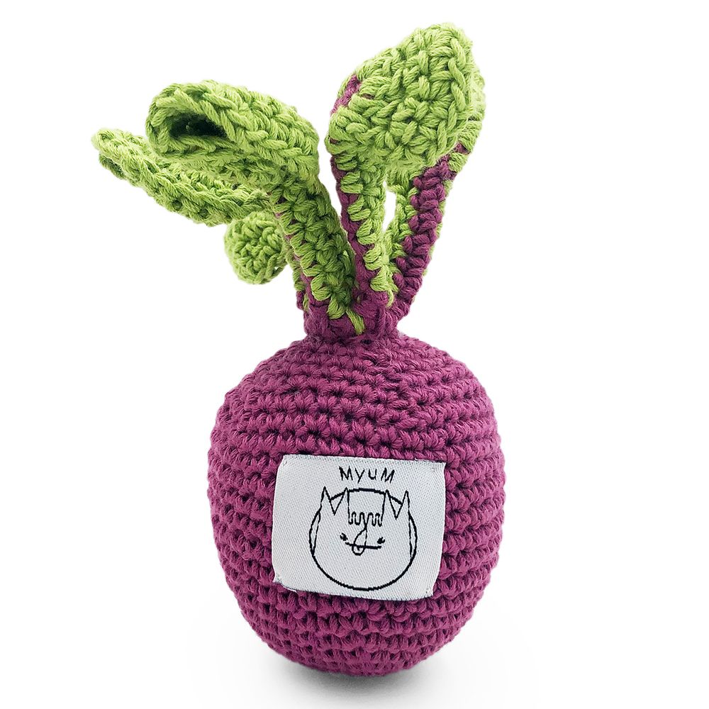Jouets enfants - BETTY LA MINI BETTERAVE - HOCHET POUR BÉBÉ EN COTON BIO - MYUM - THE VEGGY TOYS