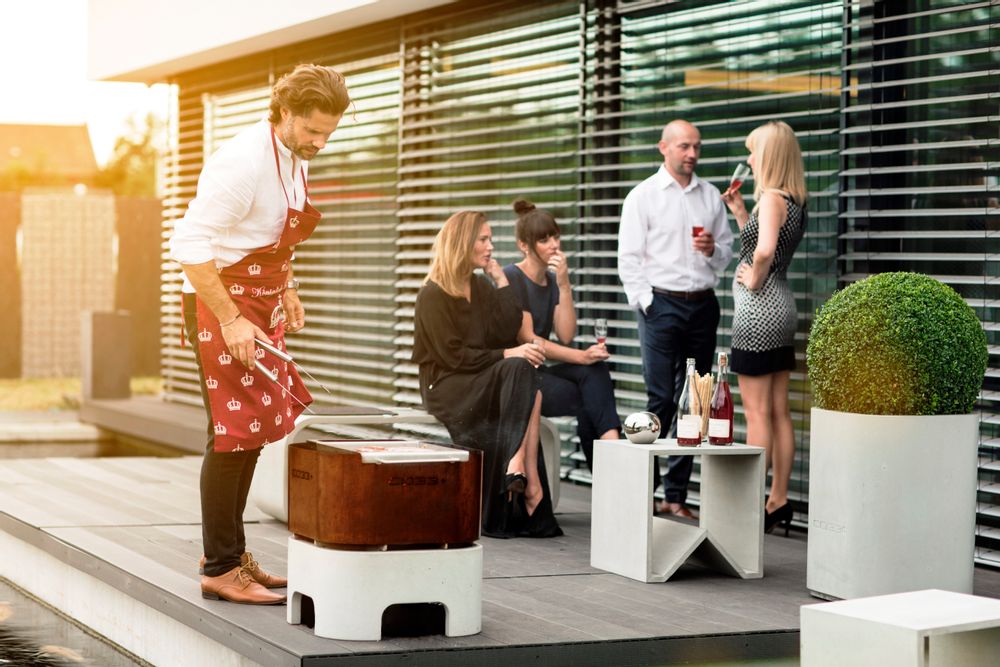Cheminées d'extérieur - OPUS IGNIS Brasero avec barbecue - CO33 EXKLUSIVE BETONMÖBEL