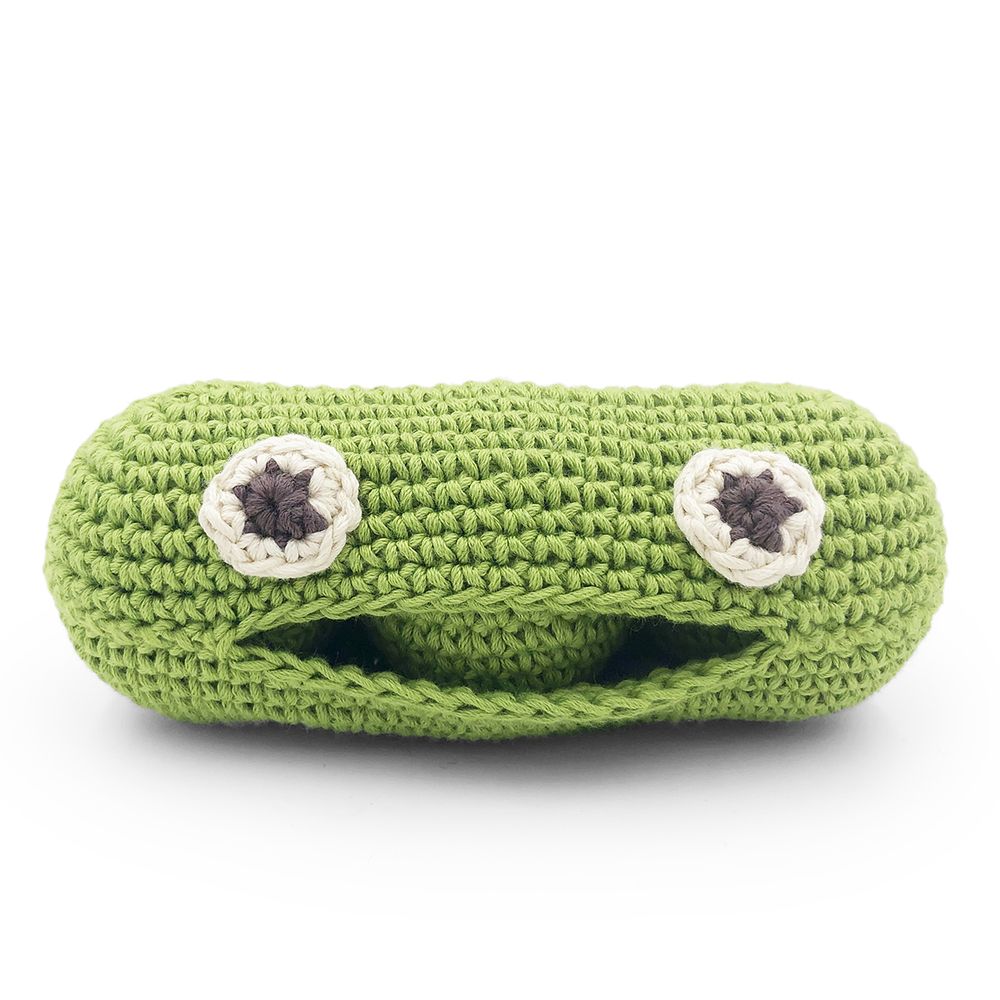 Toys - PIA MINI GREEN PEAS - BABY RATTLE 100% ORGANIC COTON - MYUM - THE VEGGY TOYS