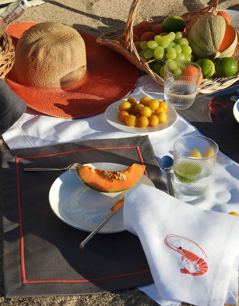 Table linen - CORAL & SHRIMP placemats - ARTIPARIS