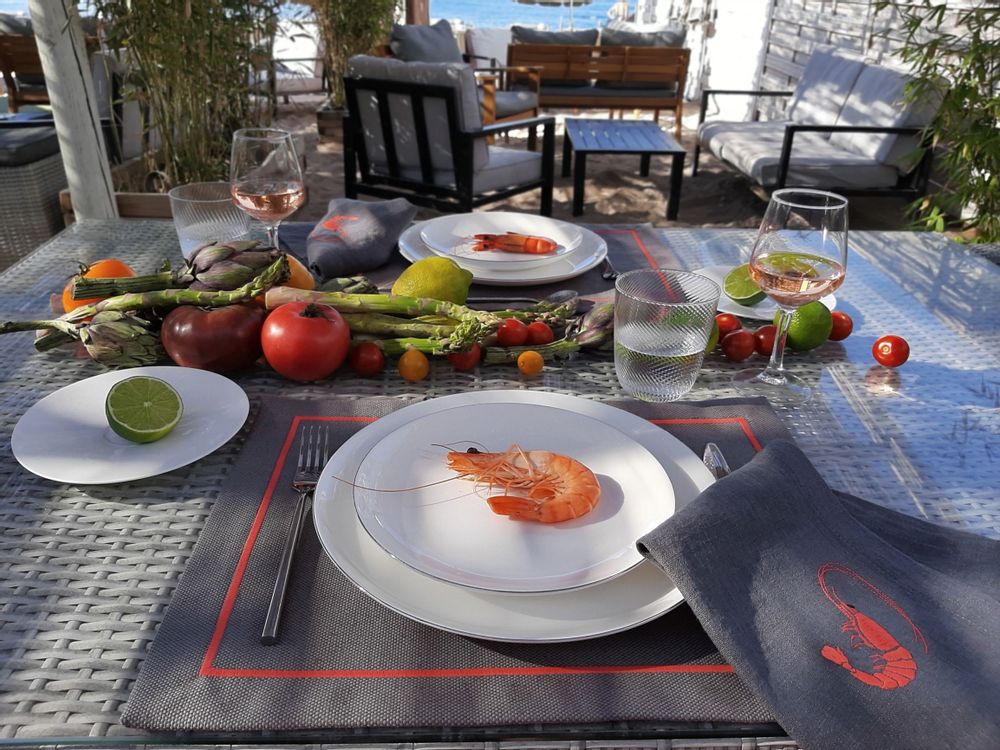 Table linen - CORAL & SHRIMP placemats - ARTIPARIS