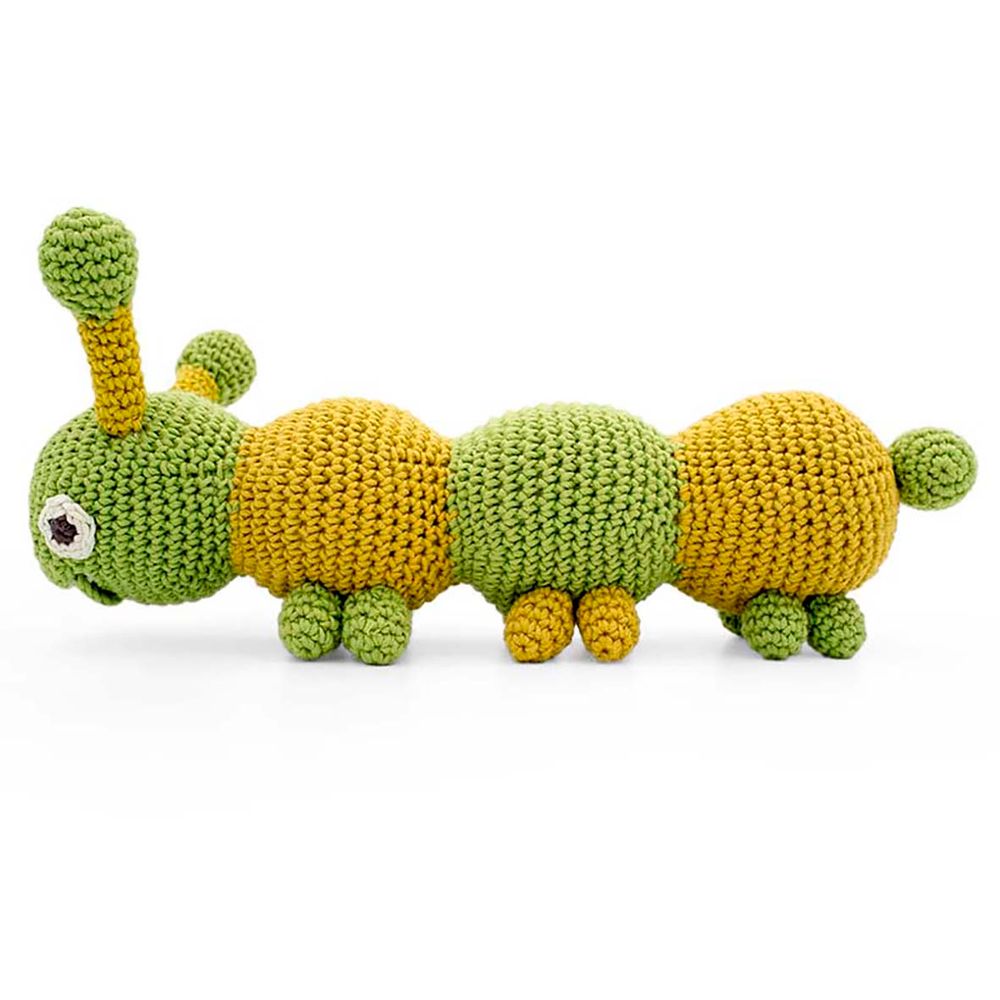 Jouets enfants - CHIARA LA CHENILLE - JOUET VIBRANT EN COTON BIO - MYUM - THE VEGGY TOYS