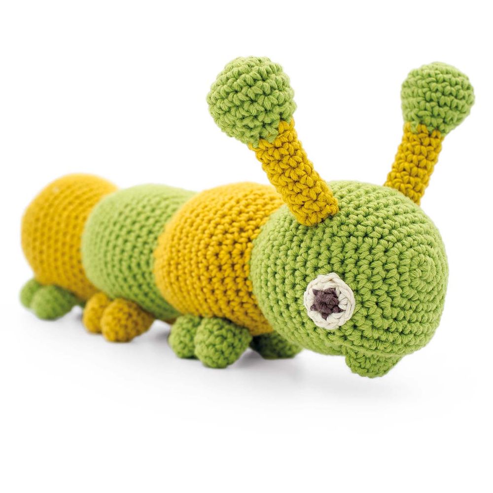 Jouets enfants - CHIARA LA CHENILLE - JOUET VIBRANT EN COTON BIO - MYUM - THE VEGGY TOYS