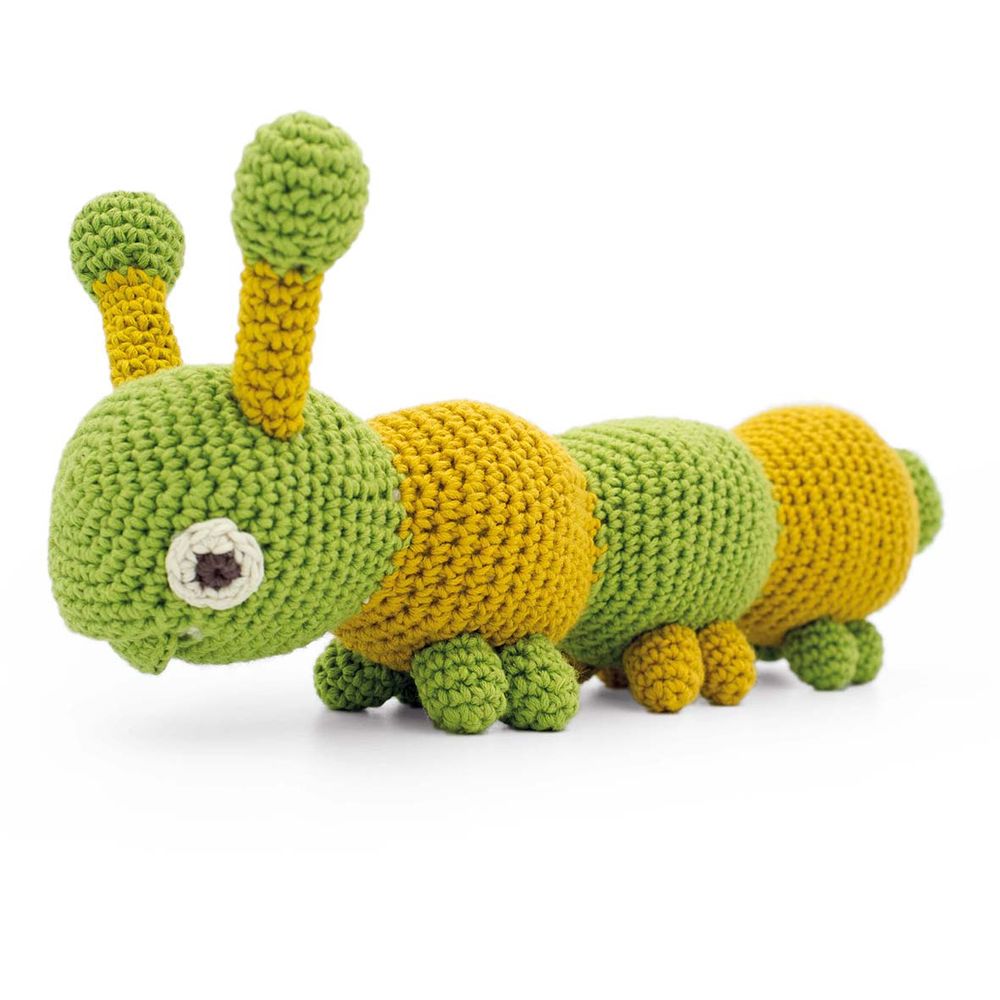 Jouets enfants - CHIARA LA CHENILLE - JOUET VIBRANT EN COTON BIO - MYUM - THE VEGGY TOYS