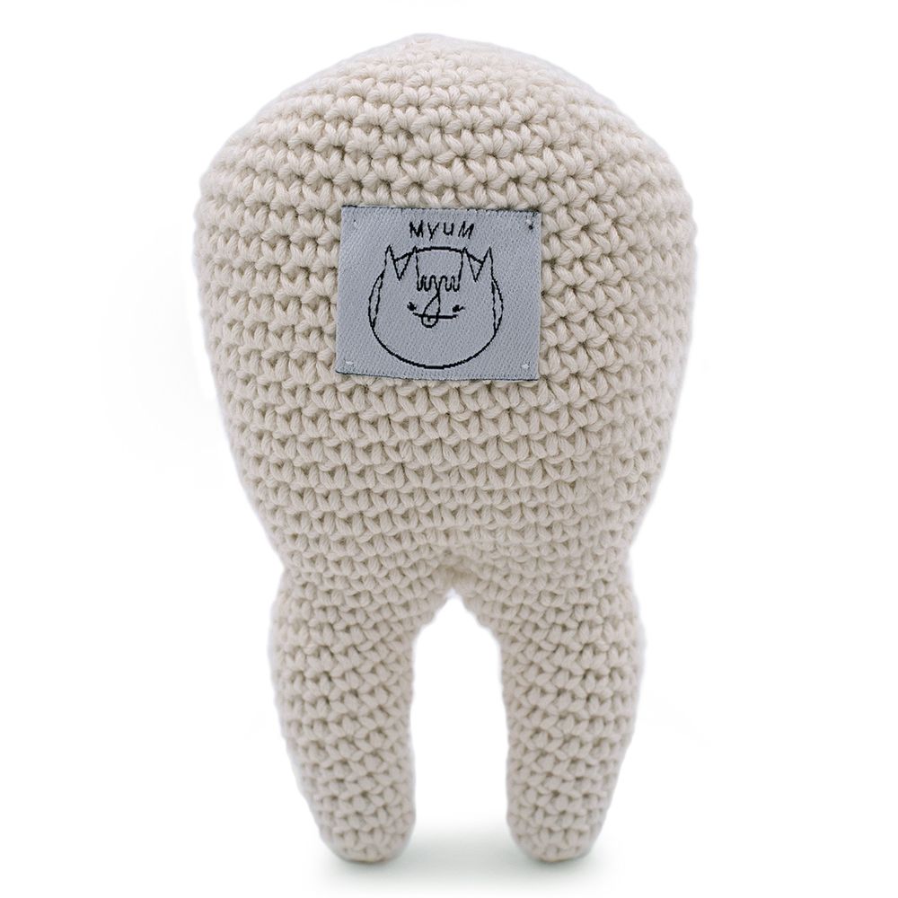 Accessoires enfants - ADAM LA DENT - TEETHER & BOITE À DENT EN COTON BIO - MYUM - THE VEGGY TOYS