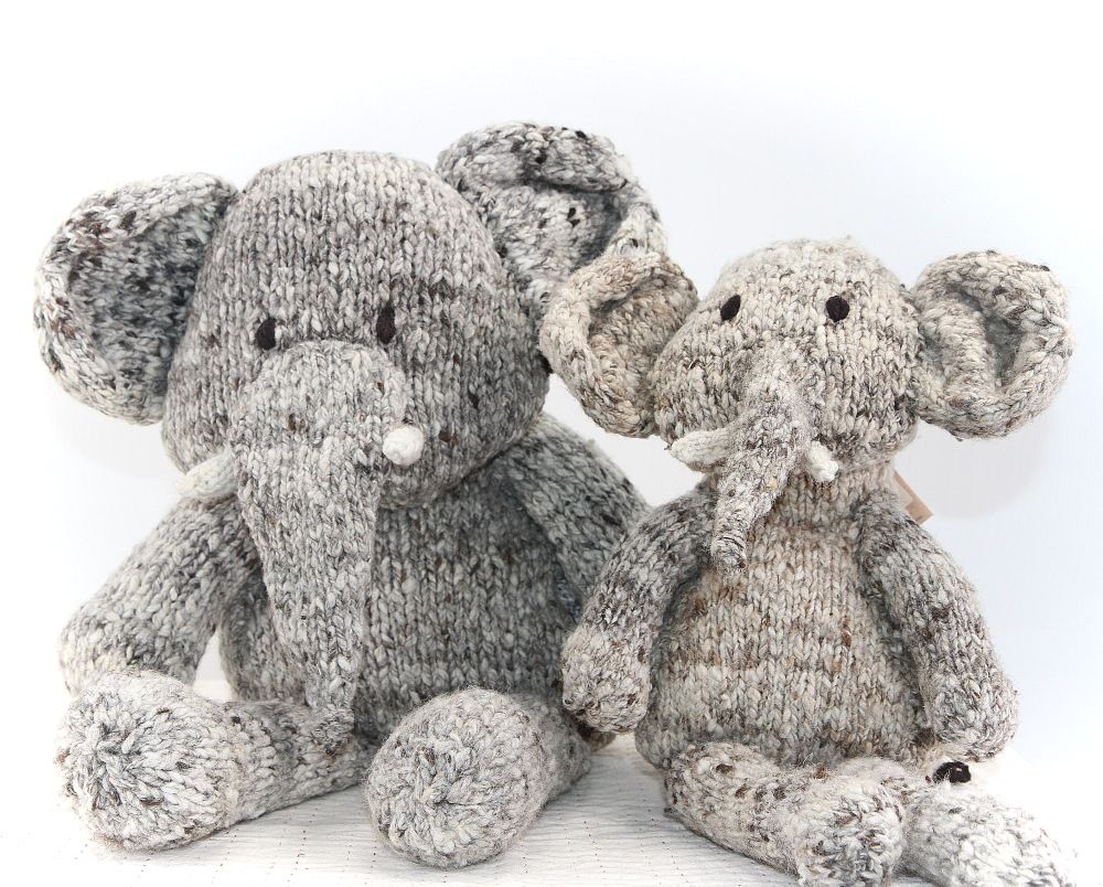 Peluches - éléphant - peluche durable , faite main issues du commerce équitable - KENANA KNITTERS
