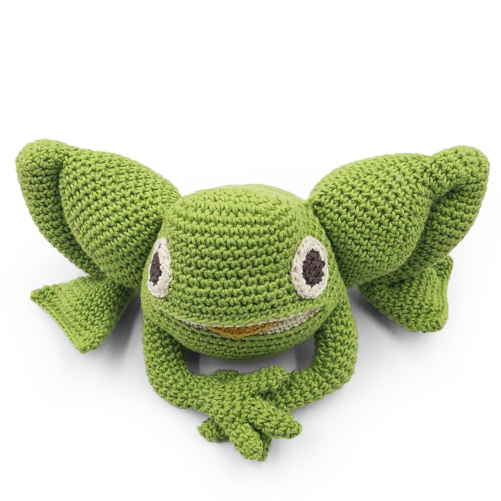 Toys - FRIPOUILLE FROG - TOY 100% ORGANIC COTON - MYUM - THE VEGGY TOYS