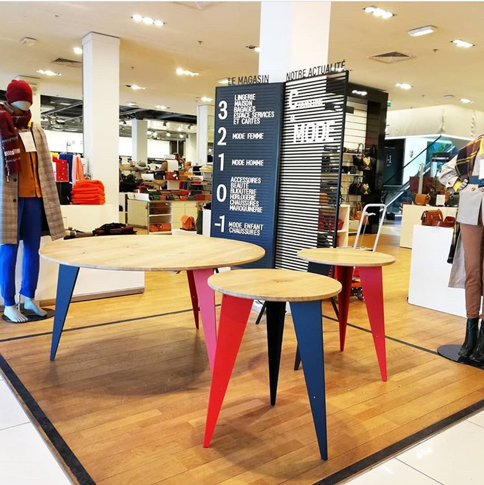 Tables Salle à Manger - Pied PAPILLON - Pied de table - BLEU CARMIN DESIGN