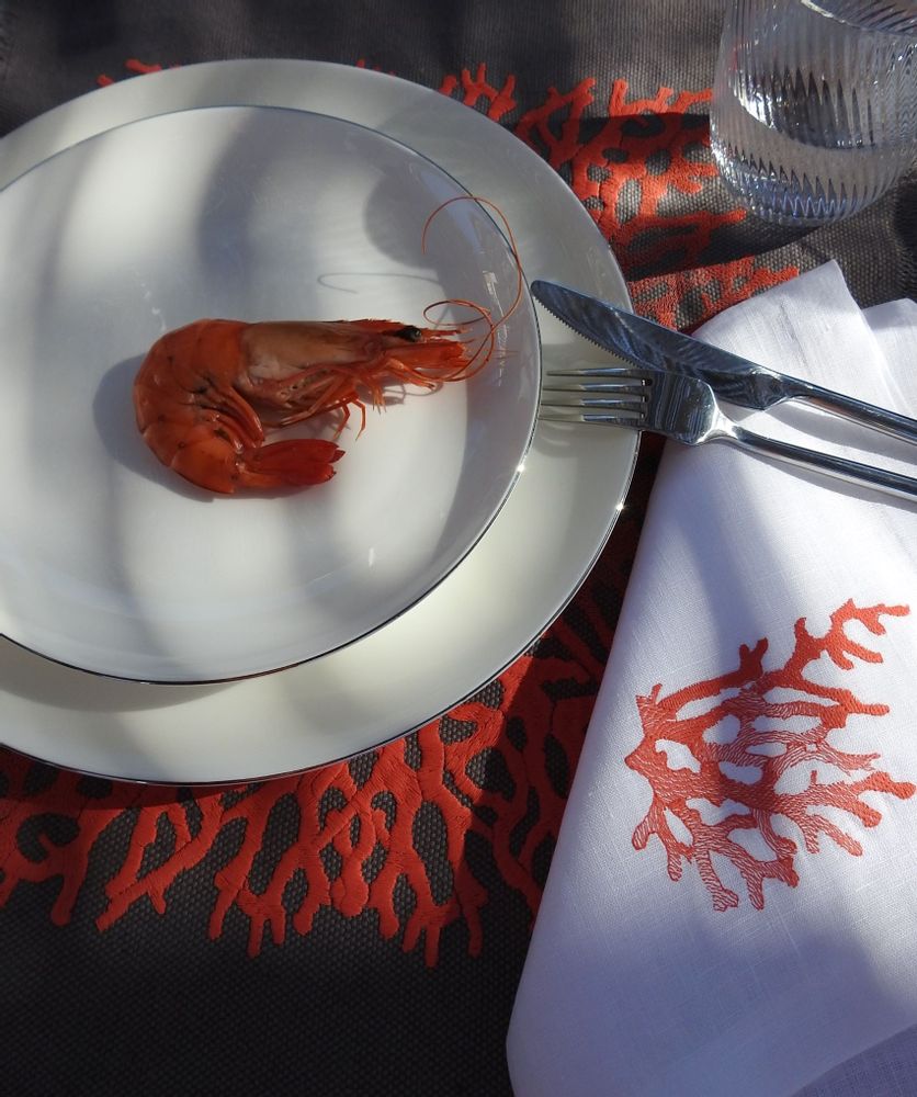 Table linen - CORAL tablecloth - ARTIPARIS