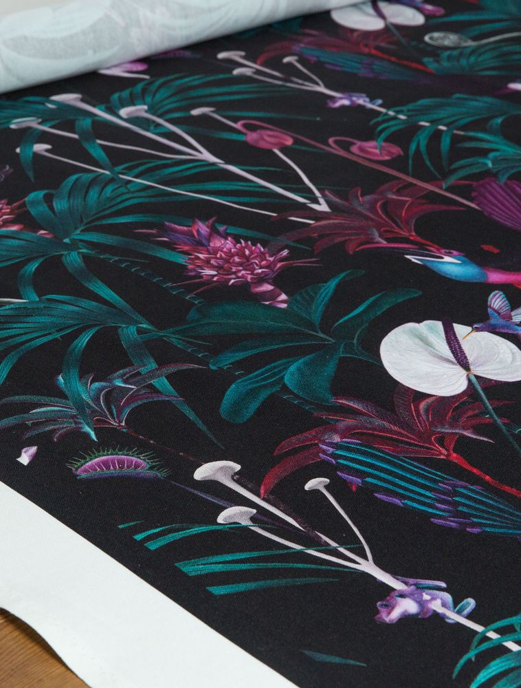 Upholstery fabrics - Xanadu Dark Cotton Half Panama Fabric - WITCH AND WATCHMAN