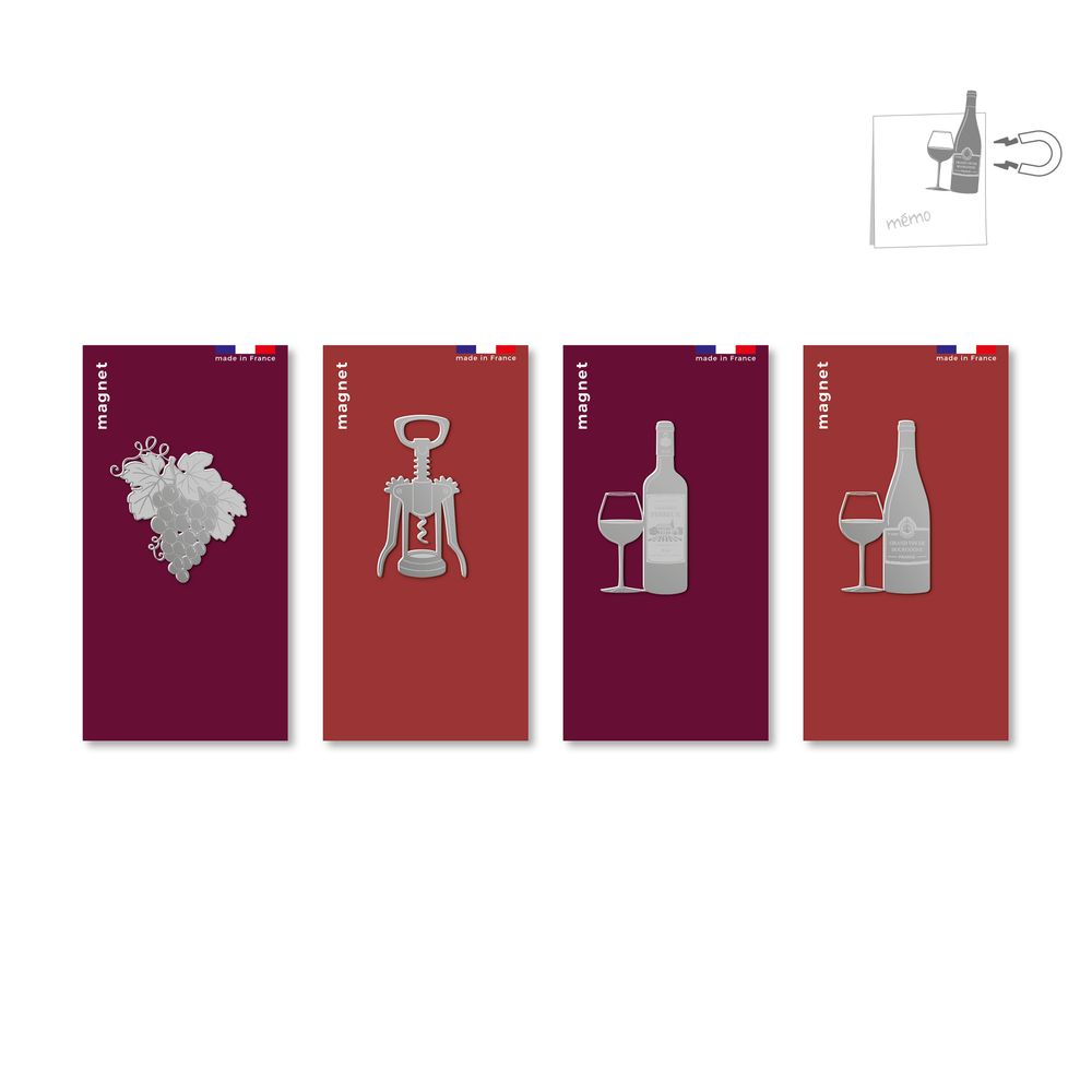 Objets design - Stainless steel magnet - Oenology. - TOUT SIMPLEMENT,