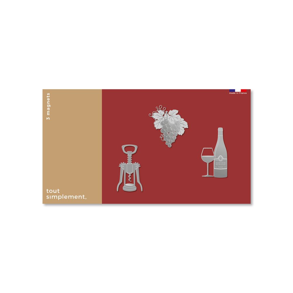 Objets design - Stainless steel magnet - Oenology. - TOUT SIMPLEMENT,