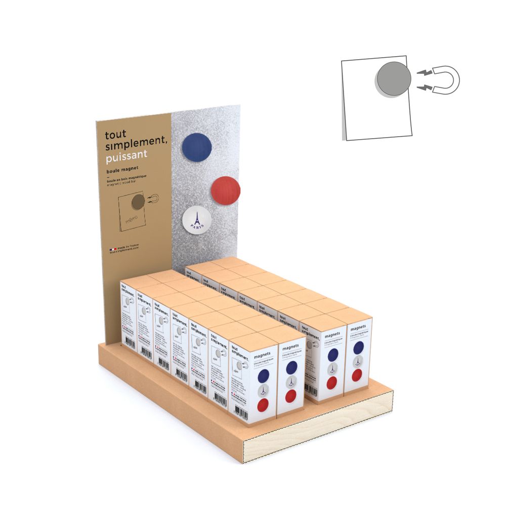 Gifts - Eiffel Tower magnetic ball - blue white red. - TOUT SIMPLEMENT,