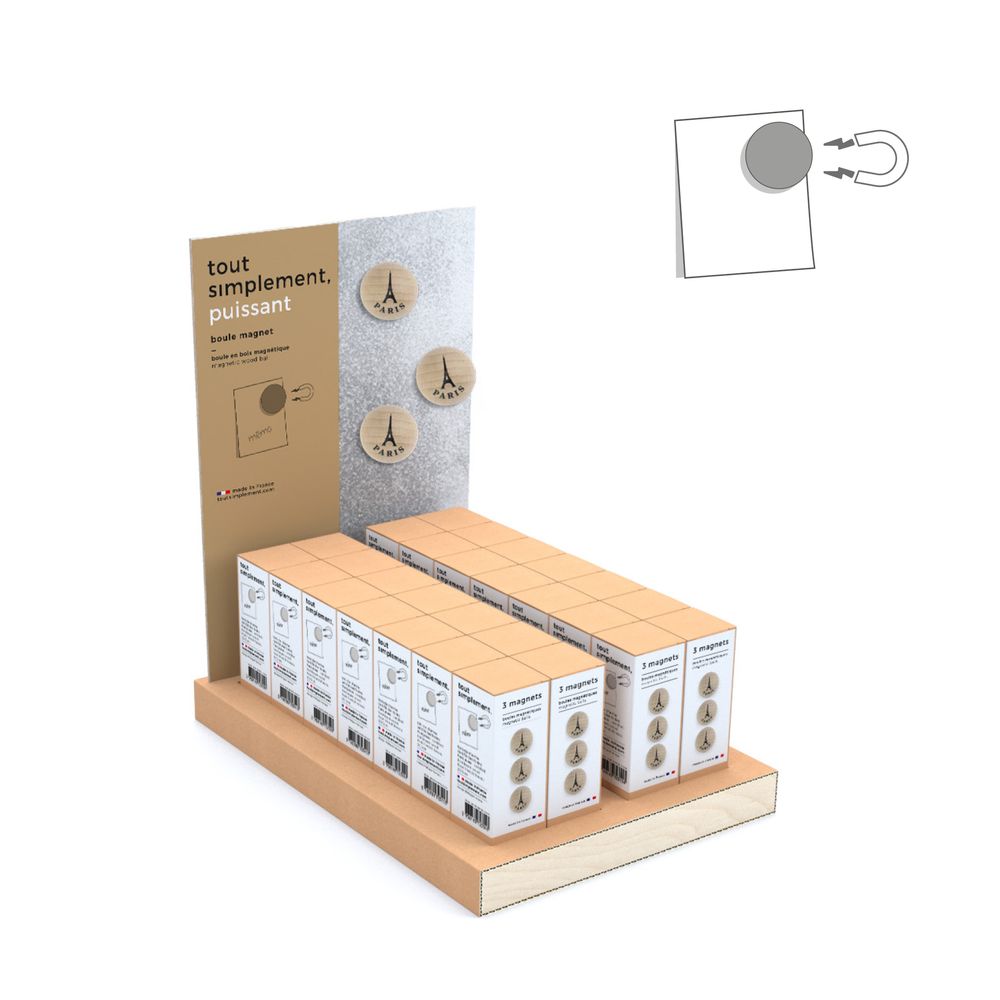 Design objects - Eiffel Tower magnetic ball - natural. - TOUT SIMPLEMENT,