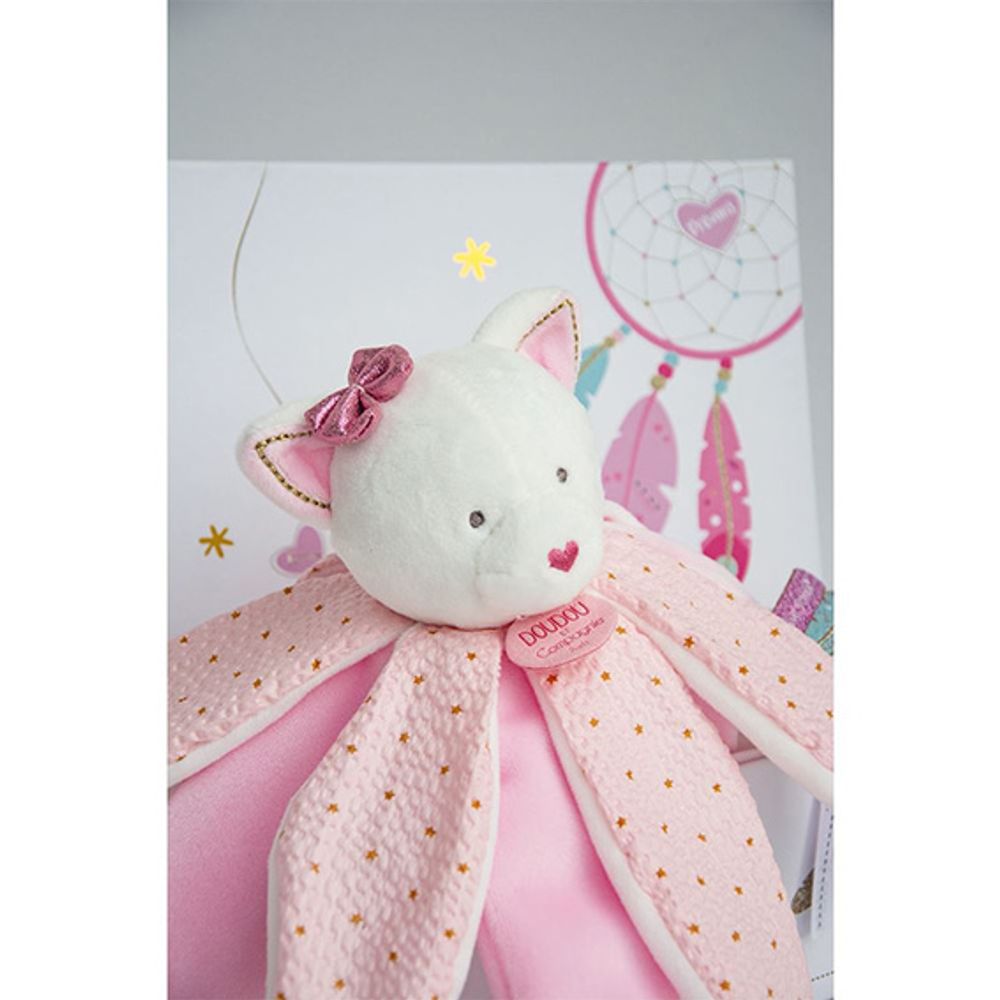 Soft toy - ATTRAPE-REVES - Petals Doudou - Cat - DOUDOU ET COMPAGNIE
