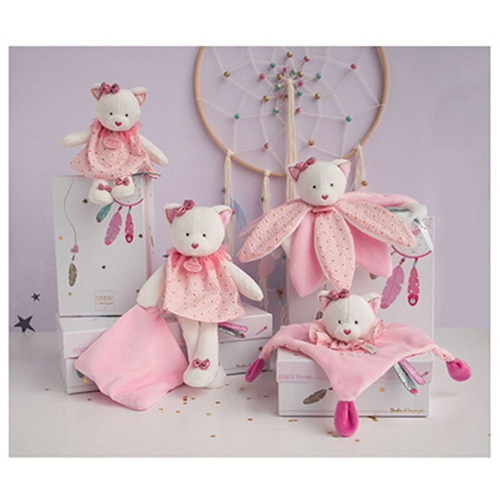 Soft toy - ATTRAPE-REVES - Petals Doudou - Cat - DOUDOU ET COMPAGNIE