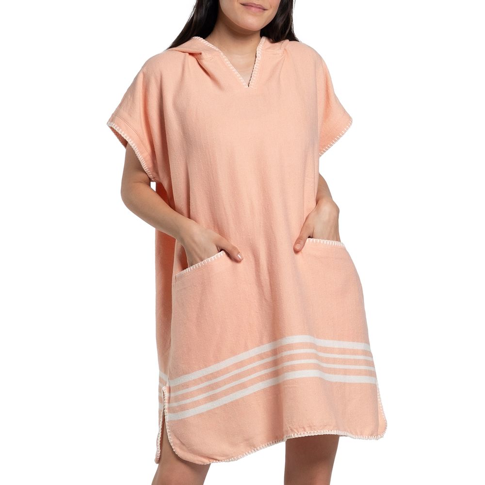 Prêt-à-porter - PONCHO À CAPUCHE EN COTON SULTAN - LALAY