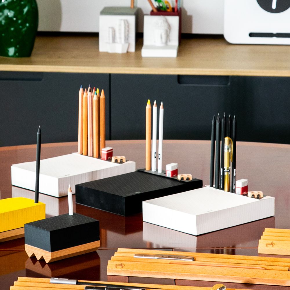 Gifts - Memo Pad & Organizer - Black Pencils - PULP SHOP