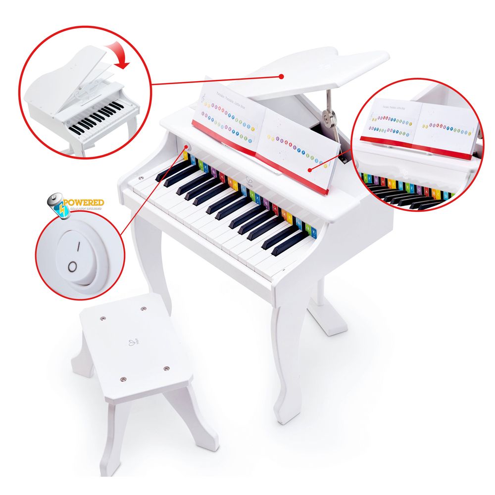 Jouets enfants - Piano à queue électronique blanc - TOYNAMICS HAPE NEBULOUS STARS