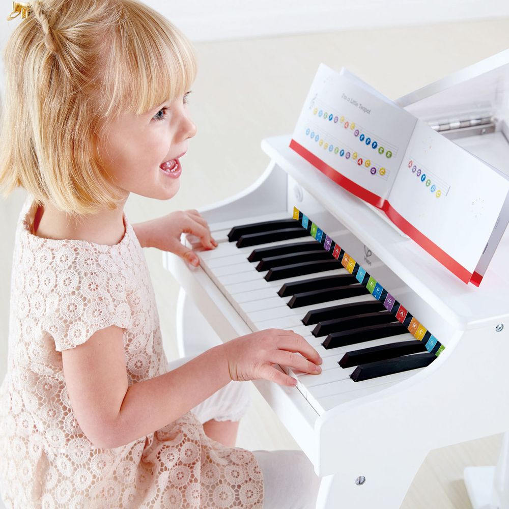 Jouets enfants - Piano à queue électronique blanc - TOYNAMICS HAPE NEBULOUS STARS